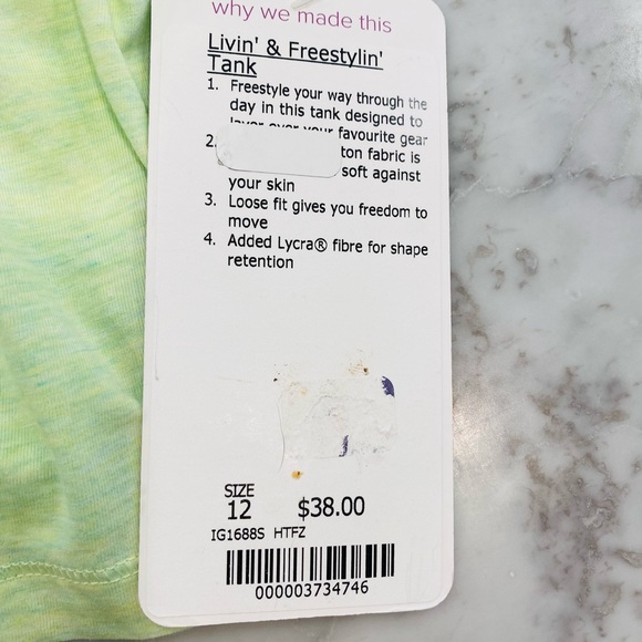 IVIVVA By Lululemon / Tank TopGirls Size 12 - Picture 6 of 6